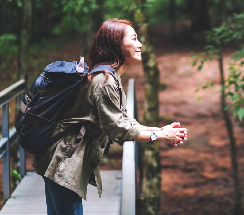 장거리 도보 여행 풍경